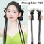 Tóc Giả Búi Kẹp Tỉa Lông Vũ TẾT 2 BÍNH (GIÁ 1 BÊN), Tóc Giả Y2K Phong Cách Hàn Quốc QiQiShop