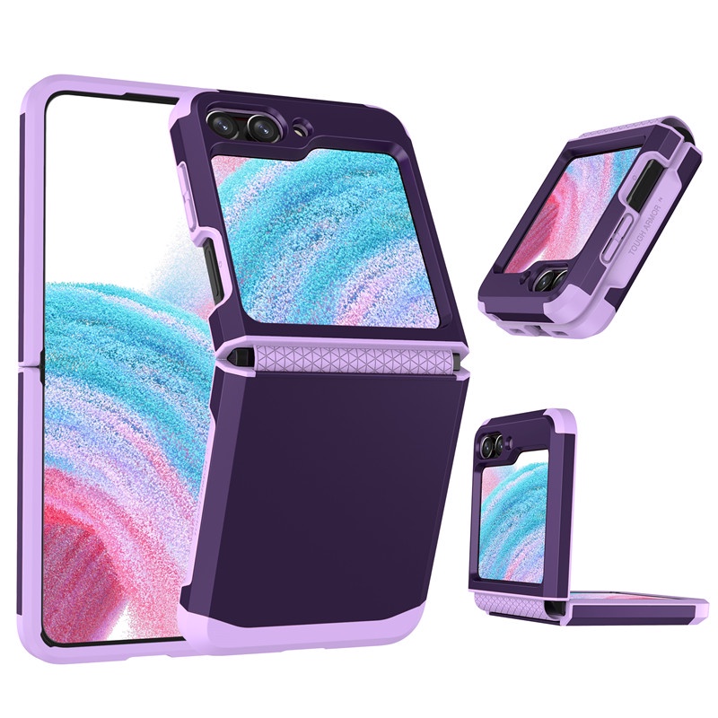 Bao Da Điện Thoại pc 2 Trong 1 Nắp Gập Chống Sốc Bảo Vệ Cho samsung z flip 5 z flip 4 hinge z flip 3 Ốp