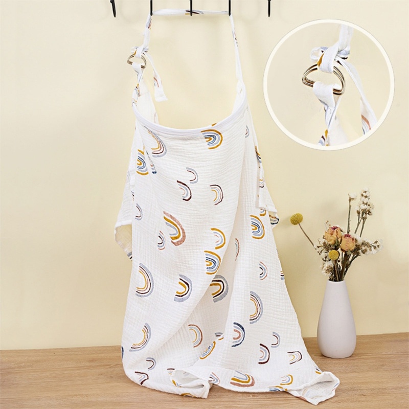 Dasbsug Privacy Nursing Cover Vỏ bọc thoải mái cho con bú Tạp dề Cotton 2 lớp