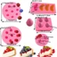 BORAGETE 5 Miếng Khuôn Hình Trái Cây, Khuôn Silicon Mâm Mâm Mâm Mâm Mâm xôi Cam, Bánh Cupcake Trang Trí Dâu Dứa Blueberry Fondant Khuôn Cho Bánh Cupcake Kẹo