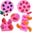 BORAGETE 5 Miếng Khuôn Hình Trái Cây, Khuôn Silicon Mâm Mâm Mâm Mâm Mâm xôi Cam, Bánh Cupcake Trang Trí Dâu Dứa Blueberry Fondant Khuôn Cho Bánh Cupcake Kẹo