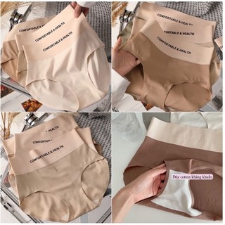 Quần Lót Su Lạnh Kháng Khuẩn Không Viền Cạp Cao Có Lớp Đáy Cotton 264