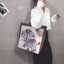 Túi Đeo Vai Vải SAMO, Túi Mua Sắm Nữ Họa Tiết Voi Thêu Hai Mặt, Thời Trang In Lớn Vintage Sinh Viên Túi Sách Nữ Bé Gái