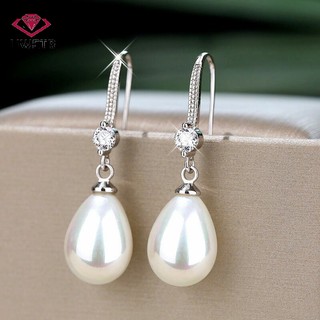 1 túi Bông tai ngọc trai giả nước lấp lánh thời trang mới