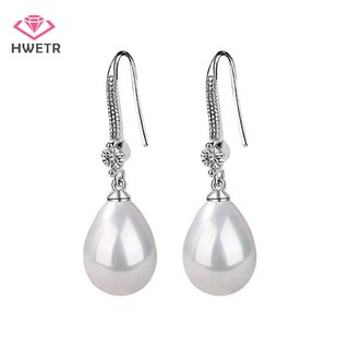 1 túi Bông tai ngọc trai giả nước lấp lánh thời trang mới