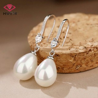 1 túi Bông tai ngọc trai giả nước lấp lánh thời trang mới