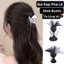 Tóc Giả Búi Kẹp Hình BƯỚM Giả Pha Lê Tỉa Lông Vũ, Tóc Giả Y2K Phong Cách Hàn Quốc QiQiShop