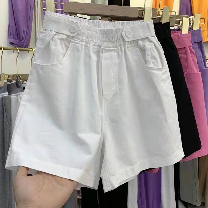Quần ngắn ống rộng Cotton dành cho nữ sinh viên mùa hè Quần short xu hướng ống rộng