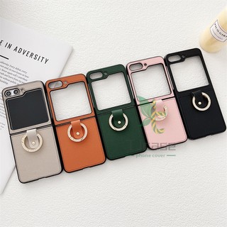 Bao Da Điện Thoại pc Cứng Mỏng Có Vòng Đỡ Hình Gấu / Mèo / Chuột Cho samsung galaxy z flip 5 z flip 4 Ốp