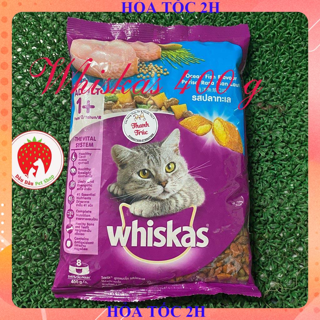Bán sỉ THỨC ĂN CHO MÈO WHISKAS 400g( vị ngẫu nhiên) Shopee