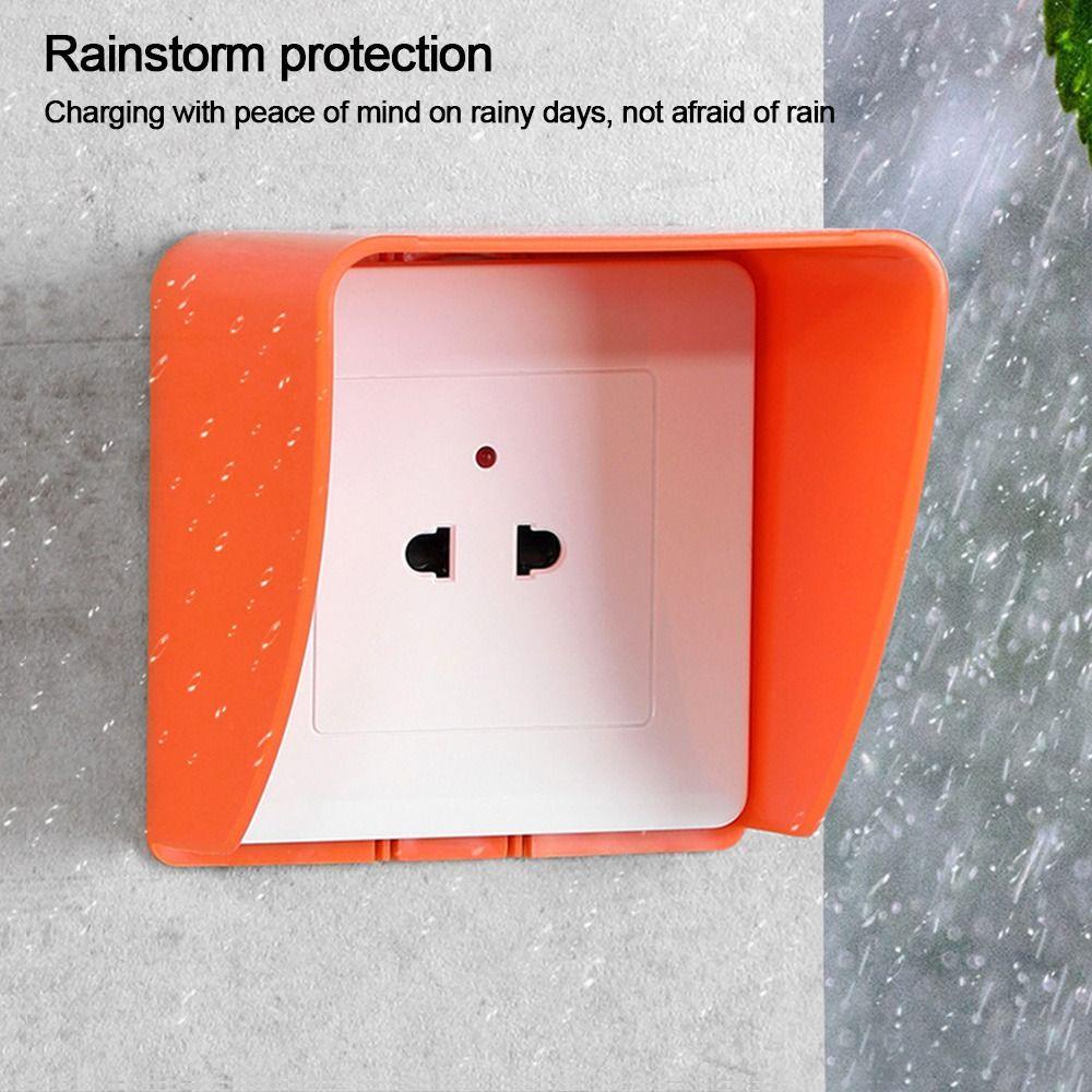 Vỏ bảo vệ công tắc BAMBOOB, Hộp chống nước ổ cắm treo tường 86 loại, Nguồn cung cấp ổ cắm điện bằng nhựa tự dính Ổ cắm điện chống mưa