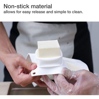 Khuôn Silicon 3D Vuông Khối Lập Phương Hình Trụ Bánh Mousse Khuôn Làm Bánh Cho Kẹo Caramel Món Tráng Miệng Bánh Phô Mai