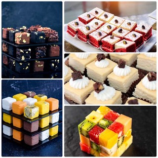 Khuôn Silicon 3D Vuông Khối Lập Phương Hình Trụ Bánh Mousse Khuôn Làm Bánh Cho Kẹo Caramel Món Tráng Miệng Bánh Phô Mai