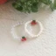 XGB Nhẫn Anh Đào Màu Đỏ Độc Đáo Dây Đàn Hồi Hạt Dây Nhẫn Tối Giản Anh Đào Đính Hạt Nhẫn Hàng Ngày Trang Sức