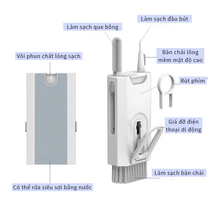 Ảnh EVEBOT Bộ làm sạch tai nghe điện thoại di động máy tính phù hợp cho một loạt các sản phẩm điện tử 3C 2