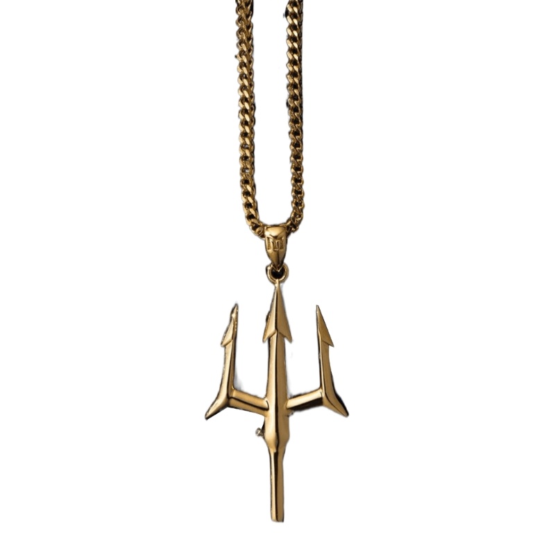 Coo Tridents Vòng Cổ Nam Unisex Chiến Binh Quyến Rũ Xương Đòn Dây Xích Tối Giản Hip Hop Dây Xích Choker Lưu Niệm Trang Sức Cô Gái