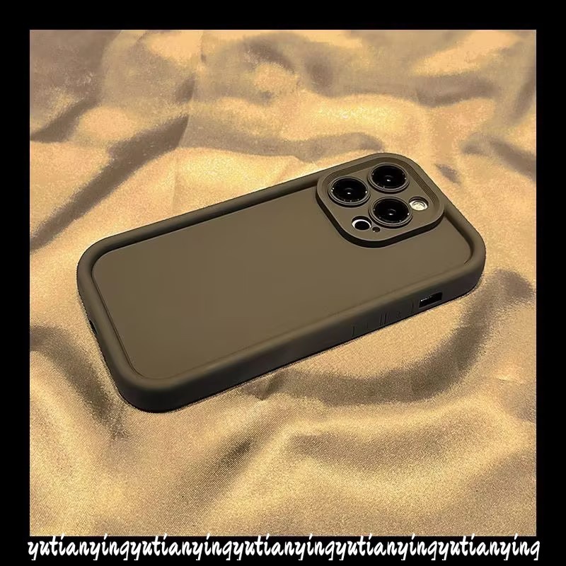 Ốp Điện Thoại Chống Sốc Bảo Vệ Camera Tương Thích Cho IPhone 7 6s 8 6 Plus 17 16 11 12 13 14 15 Pro Max XR XS X MAX SE 2020 Vỏ TPU Mắt Thiên Thần Màu Trơn Đơn Giản - ảnh 4