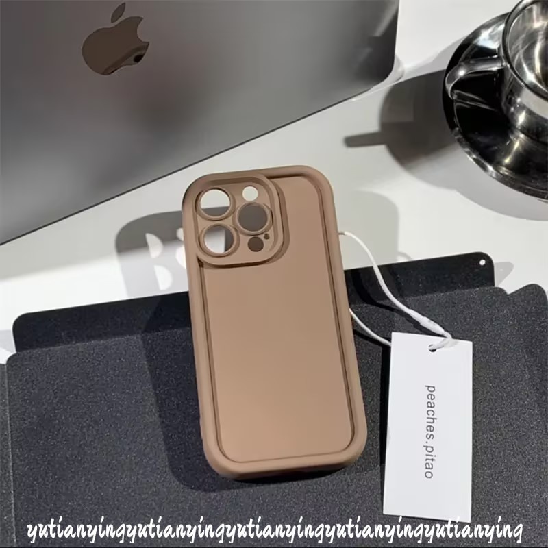 Ốp Điện Thoại Chống Sốc Bảo Vệ Camera Tương Thích Cho IPhone 7 6s 8 6 Plus 17 16 11 12 13 14 15 Pro Max XR XS X MAX SE 2020 Vỏ TPU Mắt Thiên Thần Màu Trơn Đơn Giản - ảnh 6