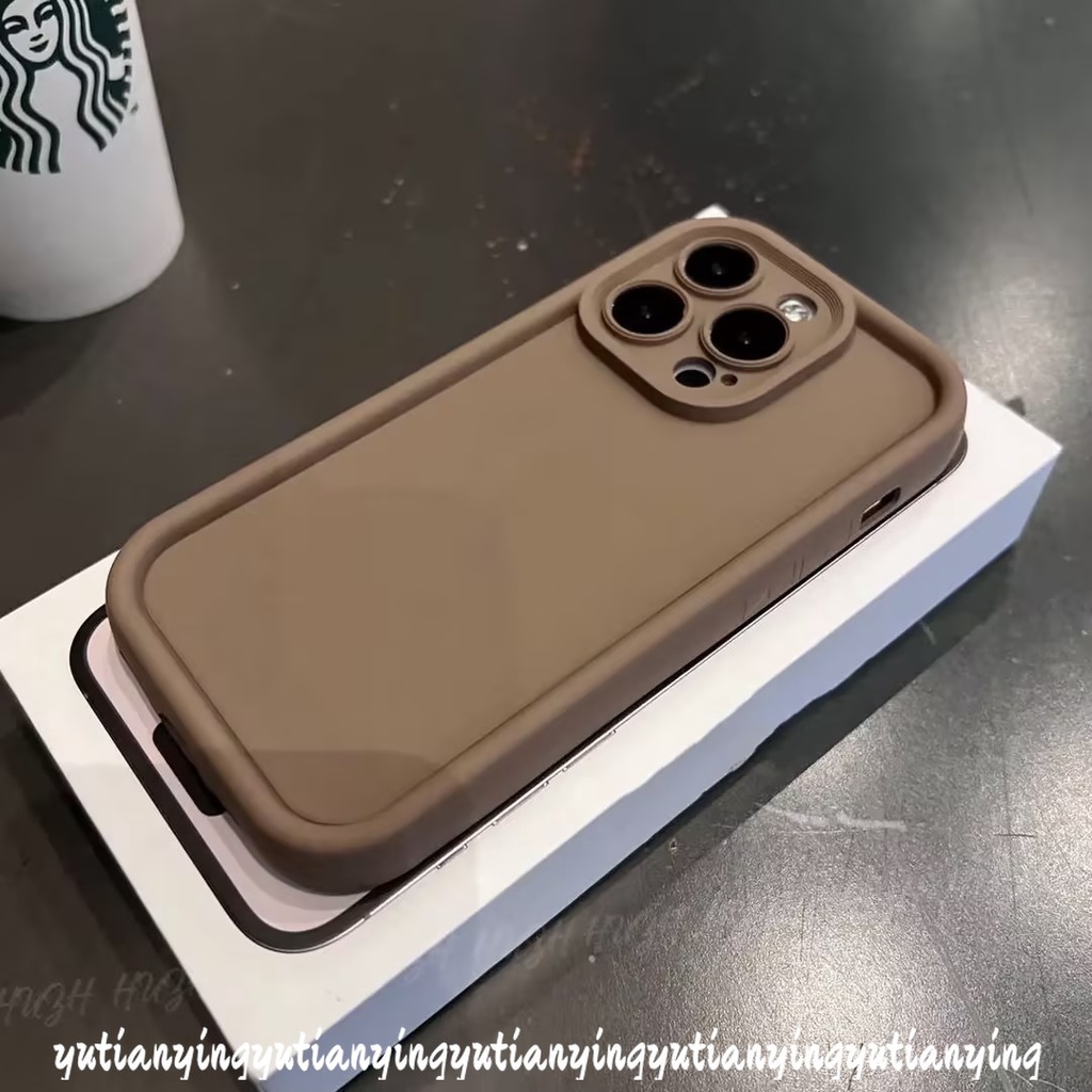 Ốp Điện Thoại Chống Sốc Bảo Vệ Camera Tương Thích Cho IPhone 7 6s 8 6 Plus 17 16 11 12 13 14 15 Pro Max XR XS X MAX SE 2020 Vỏ TPU Mắt Thiên Thần Màu Trơn Đơn Giản - ảnh 7
