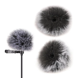 MOON Trượt trên kính chắn gió Micro tích hợp Vỏ lông cho micrô phỏng vấn Mic ngoài trời Kính chắn gió lông thú