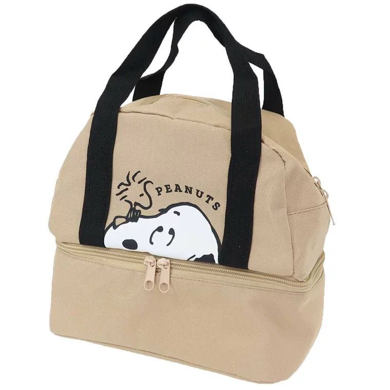 Túi hộp cơm trưa Snoopy hai lớp cách nhiệt, hộp cơm hoạt hình, túi bento giữ nhiệt, túi xách picnic