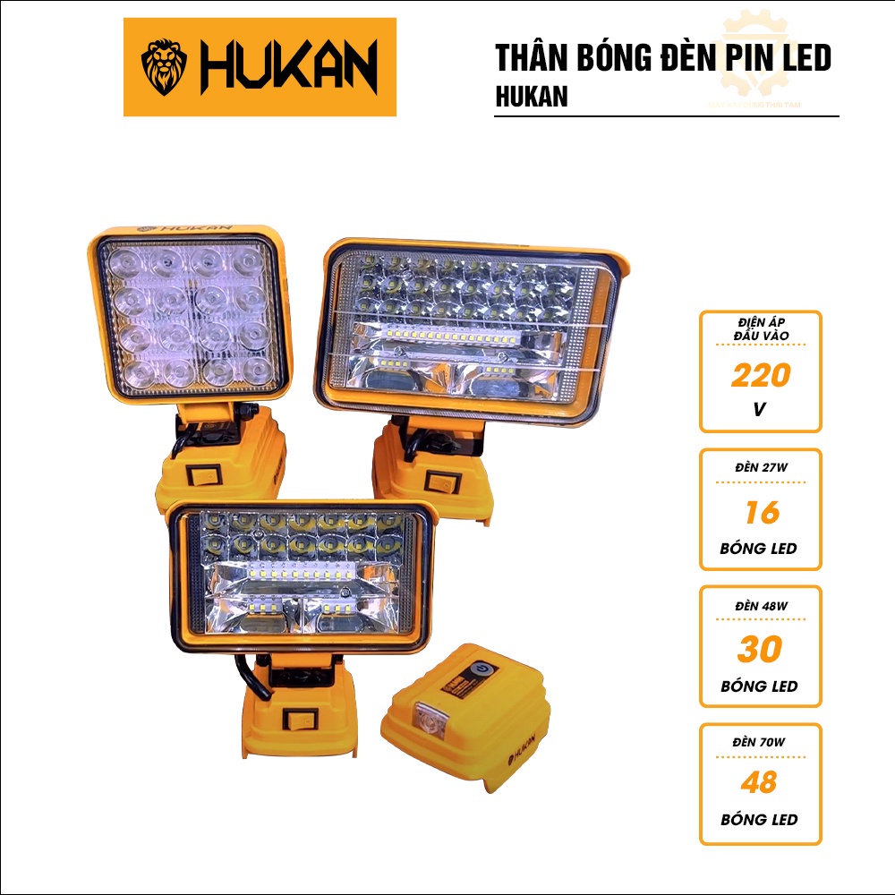 [Chính Hãng] Thân bóng đèn pin LED HUKAN siêu sáng sử dụng chân pin phổ ...