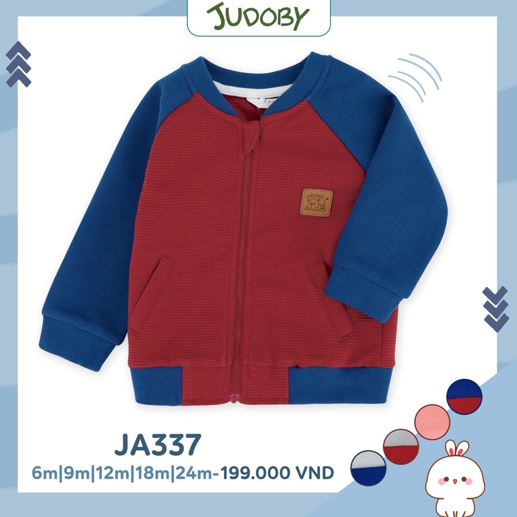 (8-12kg, 6-24M) Áo Khoác Nỉ Bomber Thời Trang Judoby Cho Bé Dokma JA337