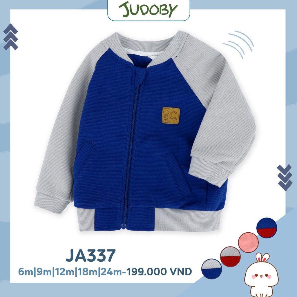(8-12kg, 6-24M) Áo Khoác Nỉ Bomber Thời Trang Judoby Cho Bé Dokma JA337