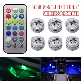 Đèn led Không Dây Nhiều Màu Kèm Điều Khiển Từ Xa Trang Trí Nội Thất Xe Hơi