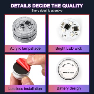 Đèn led Không Dây Nhiều Màu Kèm Điều Khiển Từ Xa Trang Trí Nội Thất Xe Hơi