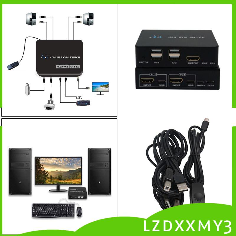 Công Tắc kvm 4k kvm 2 Cổng Cho Máy In 2 pc Chia 1 Bộ Bàn Phím Và Chuột | BigBuy360 - bigbuy360.vn