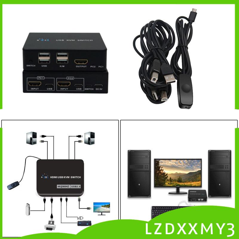Công Tắc kvm 4k kvm 2 Cổng Cho Máy In 2 pc Chia 1 Bộ Bàn Phím Và Chuột | BigBuy360 - bigbuy360.vn