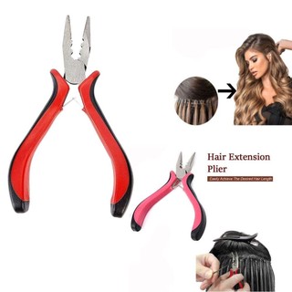 Dụng cụ kéo thép HOMEHAVEN, Kìm nối dài tóc bằng thép bền, Kìm loại bỏ viên nang 3 lỗ chuyên nghiệp cho vòng Nano hoặc Micro