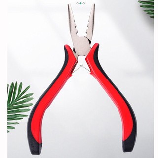Dụng cụ kéo thép HOMEHAVEN, Kìm nối dài tóc bằng thép bền, Kìm loại bỏ viên nang 3 lỗ chuyên nghiệp cho vòng Nano hoặc Micro