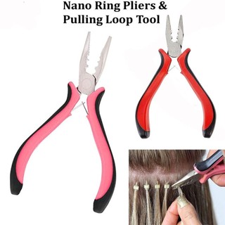 Dụng cụ kéo thép BAMBOOB, Kìm nối dài tóc chuyên nghiệp bền bỉ, Kìm loại bỏ viên nang Kẹp đầu thép Kìm cho vòng Nano hoặc Micro