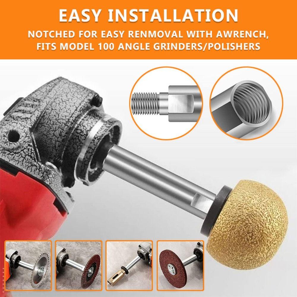 NOTE1 Trục nối dài mũi mài góc, Thanh nối dài bộ chuyển đổi ren bằng thép M10 M14, Chất lượng cao 65 / 80 / 95 / 115mm Dụng cụ điện Mài kết nối Bộ chuyển đổi máy mài góc