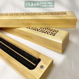 Hộp Đốt Nhang Trầm Không Tăm 3 Lành Cao Cấp Họa Tiết Lạ Mắt Có Miếng Lót Chống Cháy