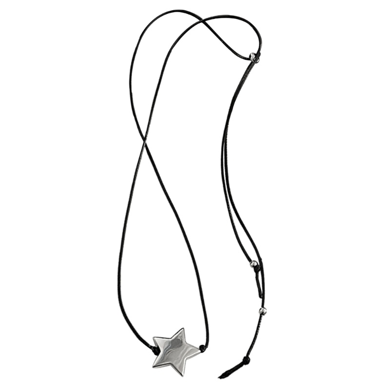 Coo Vòng Cổ choker Bằng Kim Loại Hình Ngôi Sao Có Thể Điều Chỉnh Kích Thước y2k