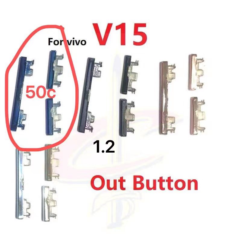 cáp nút nhựa mở nguồn+volume vivo v15-xanh