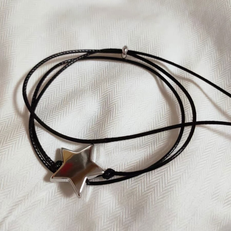 Coo Vòng Cổ choker Bằng Kim Loại Hình Ngôi Sao Có Thể Điều Chỉnh Kích Thước y2k