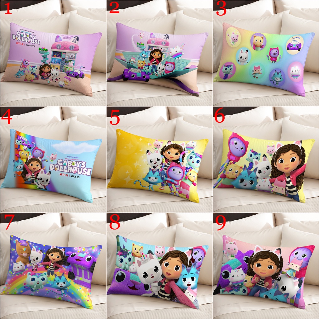 Gabby 'S Vỏ Gối Hình Chữ Nhật Một Mặt Bằng polyester In Họa Tiết Trang Trí Nhà Búp Bê (Không Kèm Lõi)
