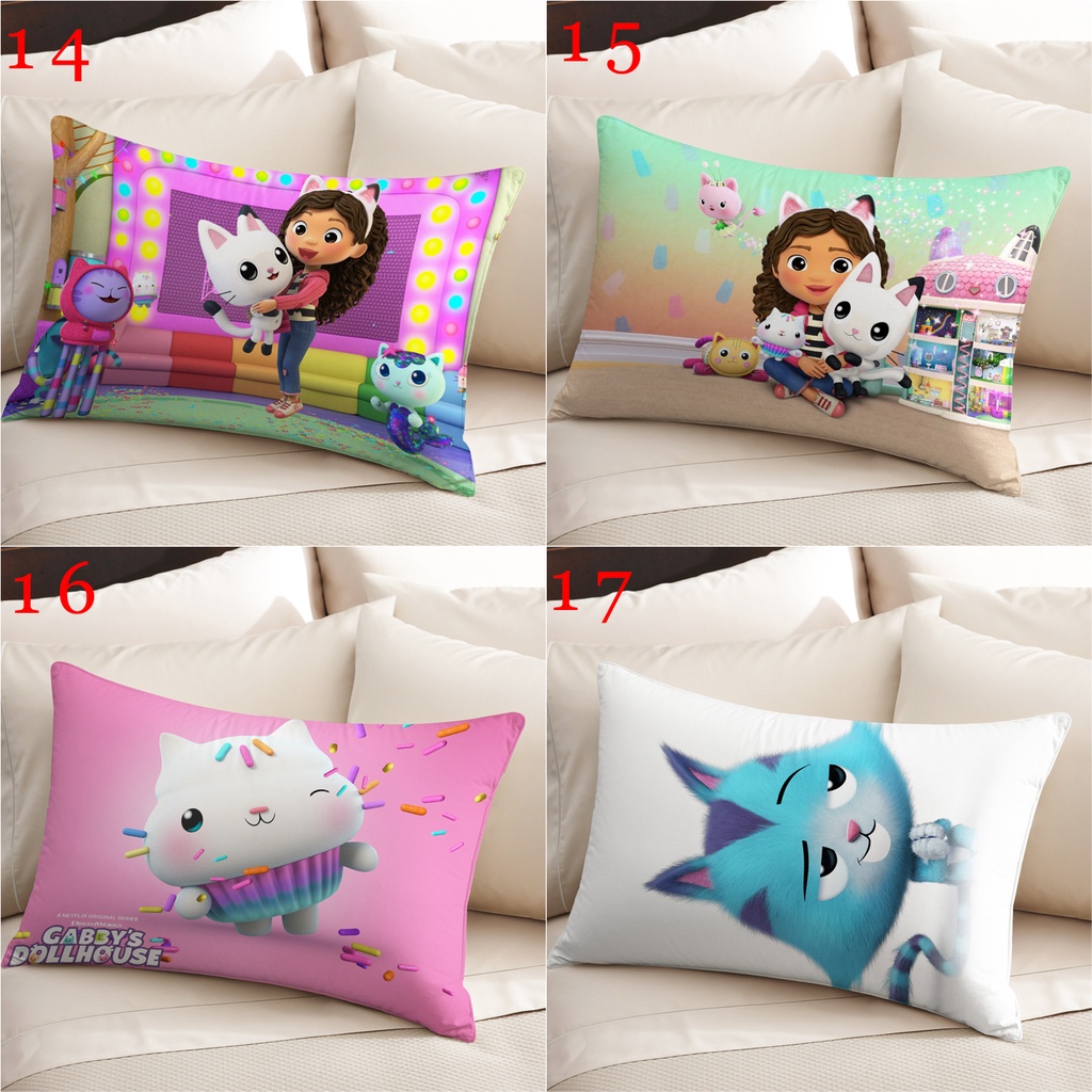 Gabby 'S Vỏ Gối Hình Chữ Nhật Một Mặt Bằng polyester In Họa Tiết Trang Trí Nhà Búp Bê (Không Kèm Lõi)