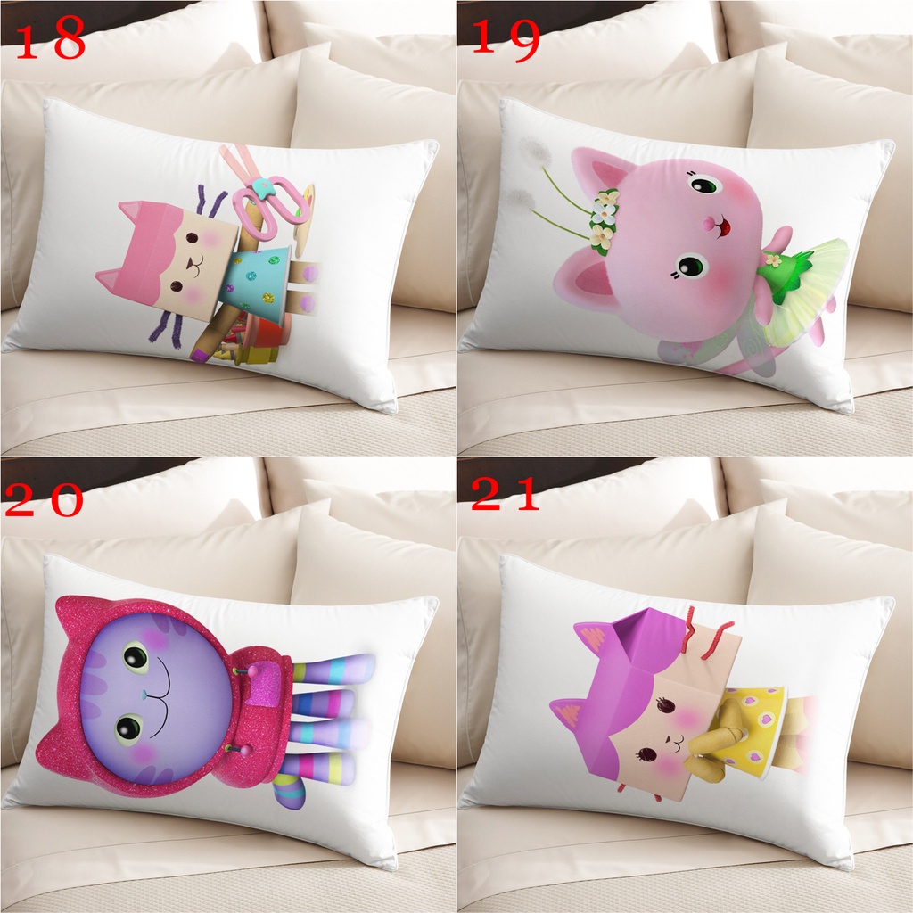 Gabby 'S Vỏ Gối Hình Chữ Nhật Một Mặt Bằng polyester In Họa Tiết Trang Trí Nhà Búp Bê (Không Kèm Lõi)