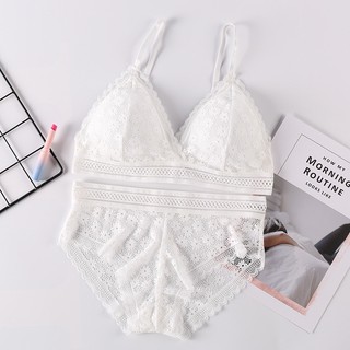 Set Áo Ngực Ren Nữ Không Gọng Mút mỏng nhẹ Set Quần Lót Nữ Tam Giác Quyến Rũ Cho Nữ áo ngực bra