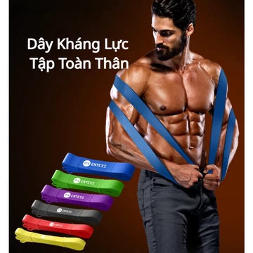 Bộ Dây Kháng Lực Tập Gym Tập Chân Mông Tây Dây Kháng Lực Cao Su Power Band Đàn Hồi Trợ Lực Kéo Xà, Dây Kháng Dài Tập Yoga Toàn Thân
