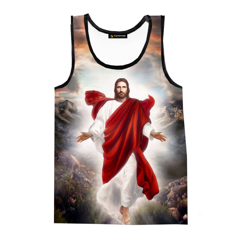 Christ jesus Áo Thun Không Tay In Hình Chúa jesus 3d Thời Trang Đường Phố Dành Cho Nam Và Nữ