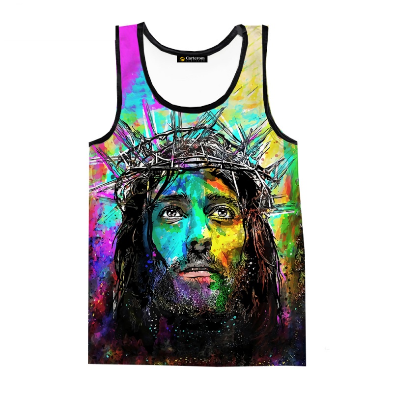 Christ jesus Áo Thun Không Tay In Hình Chúa jesus 3d Thời Trang Đường Phố Dành Cho Nam Và Nữ