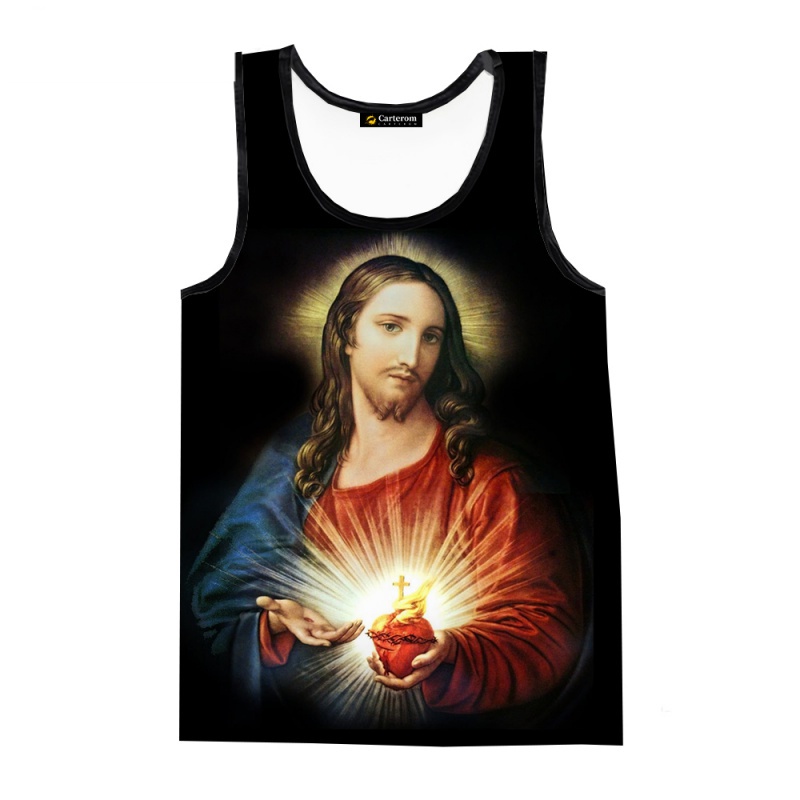 Christ jesus Áo Thun Không Tay In Hình Chúa jesus 3d Thời Trang Đường Phố Dành Cho Nam Và Nữ