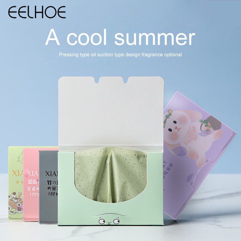 Ảnh Set 100 Giấy Thấm Dầu Màu Trà Xanh Tiện Dụng 1