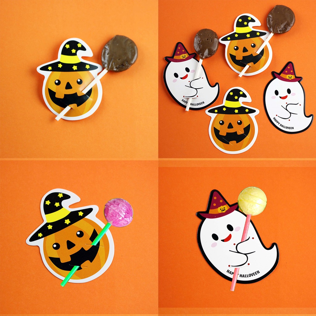 Set 50 / 100 Thiệp Hoạt Hình Trang Trí halloween | Shopee Việt Nam